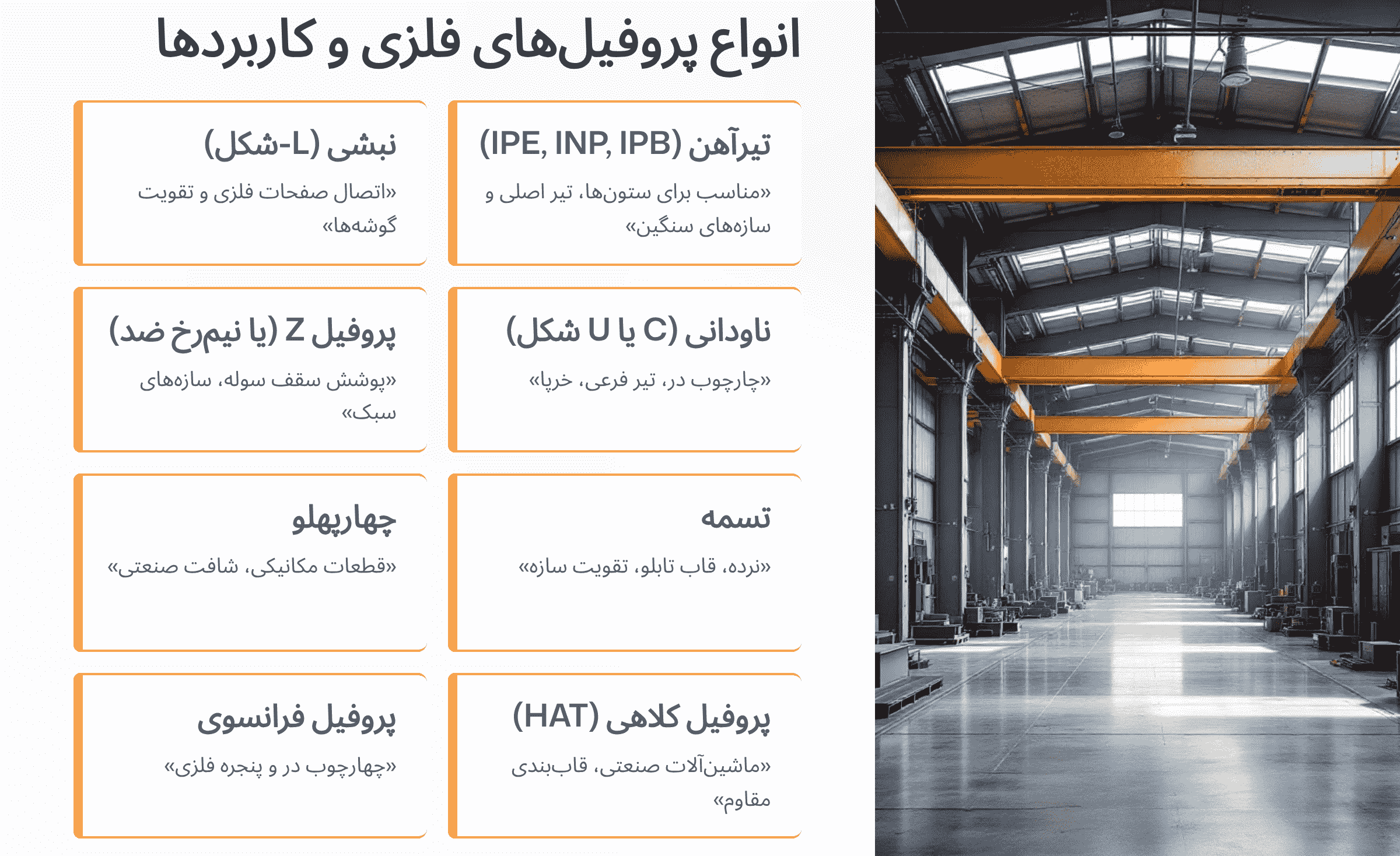 انواع پروفیل باز